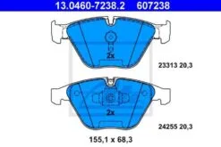 ATE 4x Bremsbeläge Bremsbelagsatz (13.0460-7238.2) -Outlet Ate Store 49491