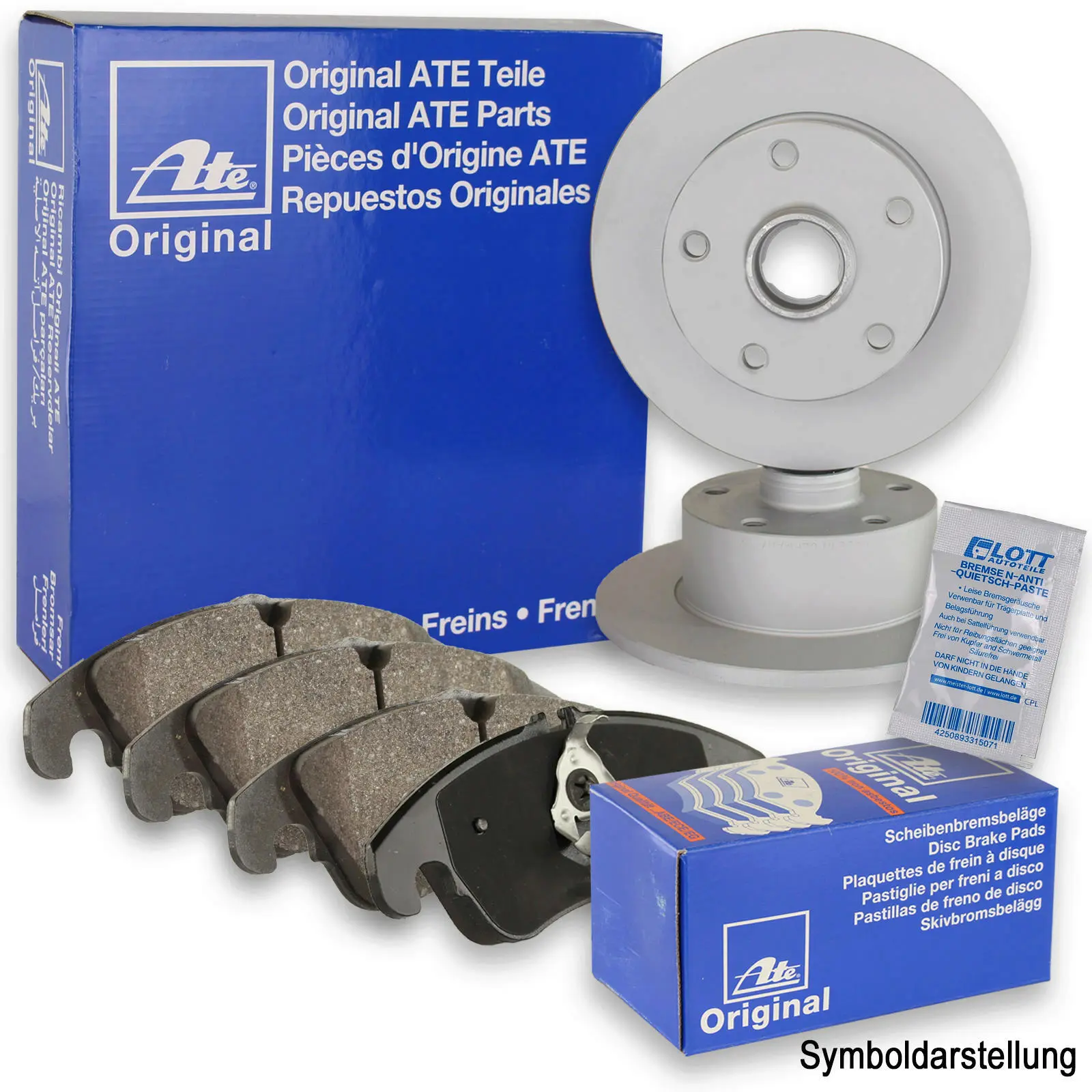 ATE BREMSSCHEIBEN + ATE BREMSBELÄGE (1000182ATE) ATE BREMSSCHEIBEN + ATE BREMSBELÄGE (1000182ATE) -Outlet Ate Store ATE set voll 26